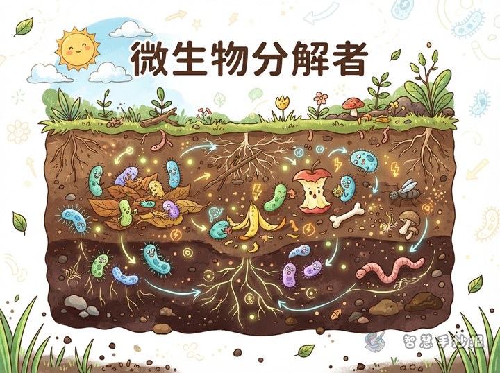 土壤里的微生物在做什么？分解者主题手抄报怎么画 - 相关内容封面