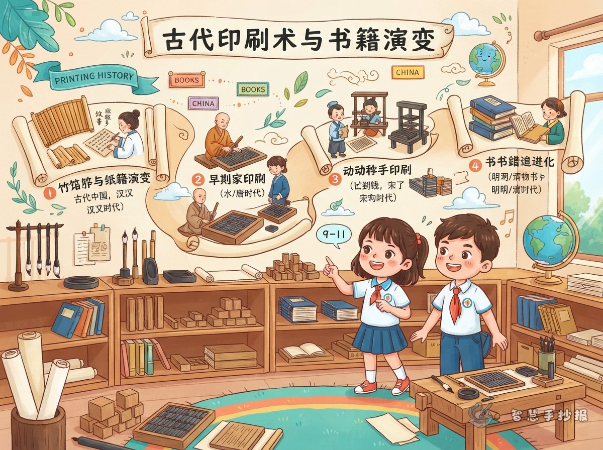 How to Draw a Handwritten Newspaper on Ancient Printing and Book History - Poster topic cover image
