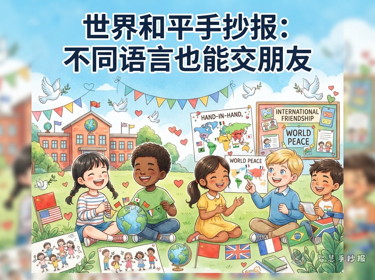 How Can You Draw a World Peace Poster About Making Friends Across Languages? - Poster topic cover image