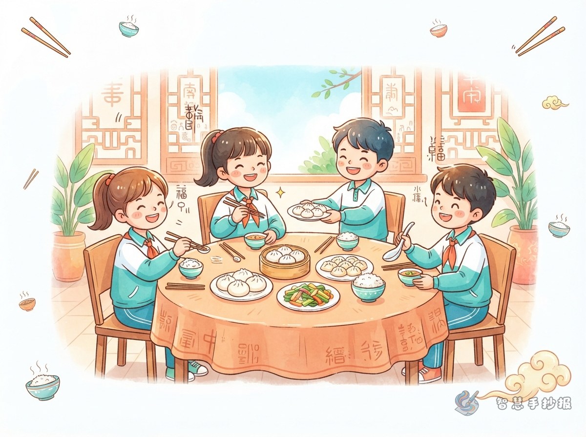 What to Write on a Traditional Chinese Table-Manners Handwritten Newspaper - Poster topic cover image