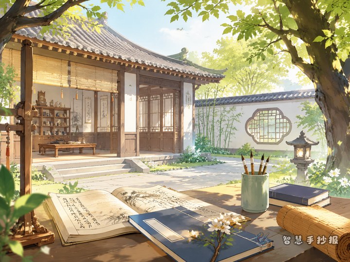 How to Make a Handwritten Newspaper About a Day at an Ancient Academy - Preview of Chinese Academy Culture and Ancient Learning Handwritten Newspaper series
