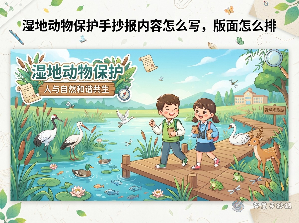 How to Write a Wetland Animal Protection Handwritten Newspaper: Content and Layout Tips - Poster topic cover image