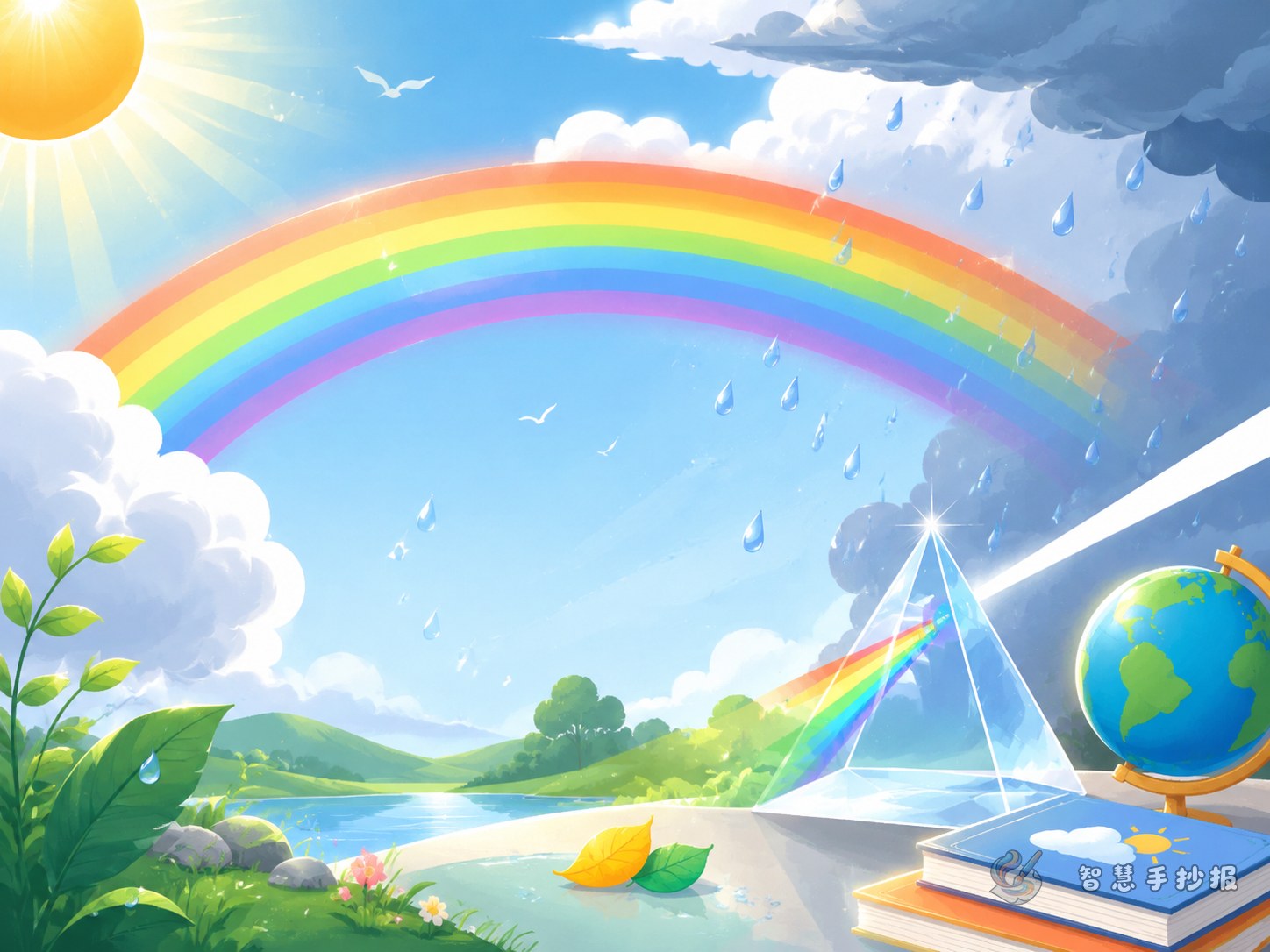 How Does a Rainbow Form? What Should I Write in a Handwritten Newspaper? - Poster topic cover image