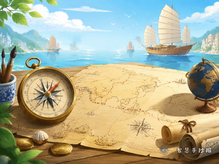 What to Write in a Handwritten Newspaper About the Compass and Ancient Nautical Charts - Related topic thumbnail
