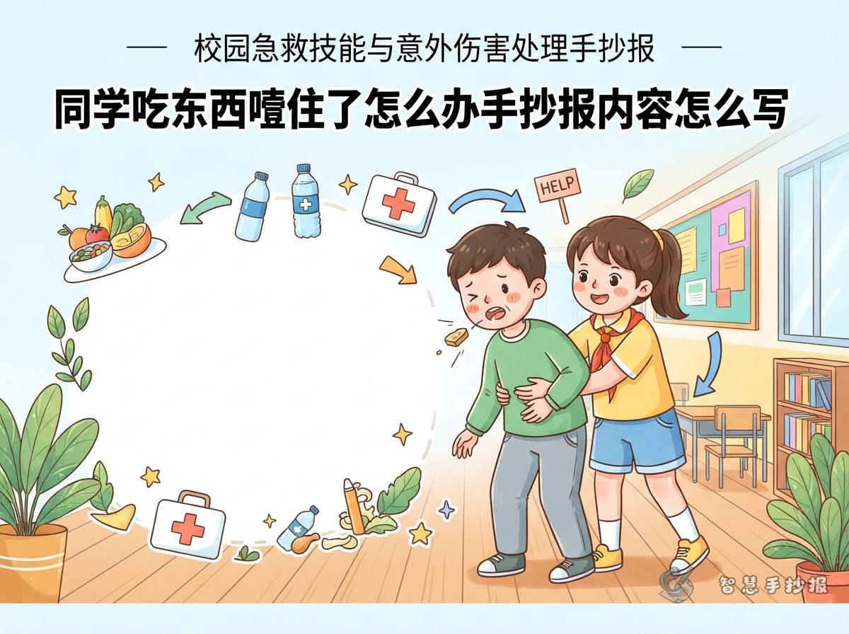 What Should a Handwritten Poster Say If a Classmate Chokes While Eating - Poster topic cover image