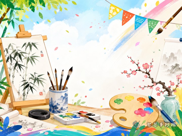 How to Design Borders and Illustrations for a School Art Festival Calligraphy and Painting Newspaper - Related topic thumbnail
