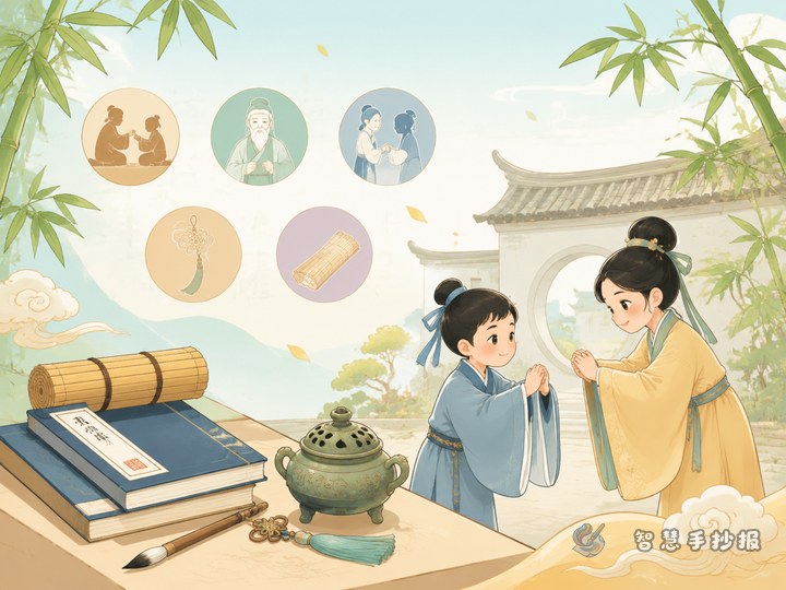 古代家族称谓和长幼礼仪手抄报怎么做 - 相关内容封面