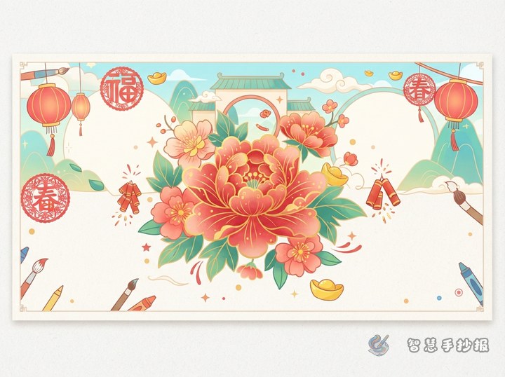 What Does a Peony Mean on a Spring Festival Handwritten Poster? - Related topic thumbnail