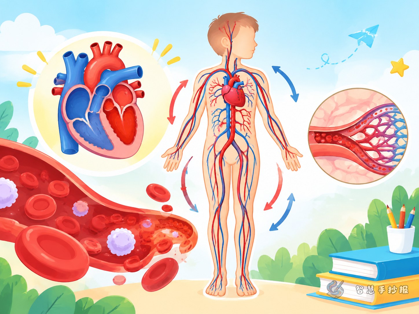 How Does Blood Travel Through the Body? A Circulatory System Project - Poster topic cover image