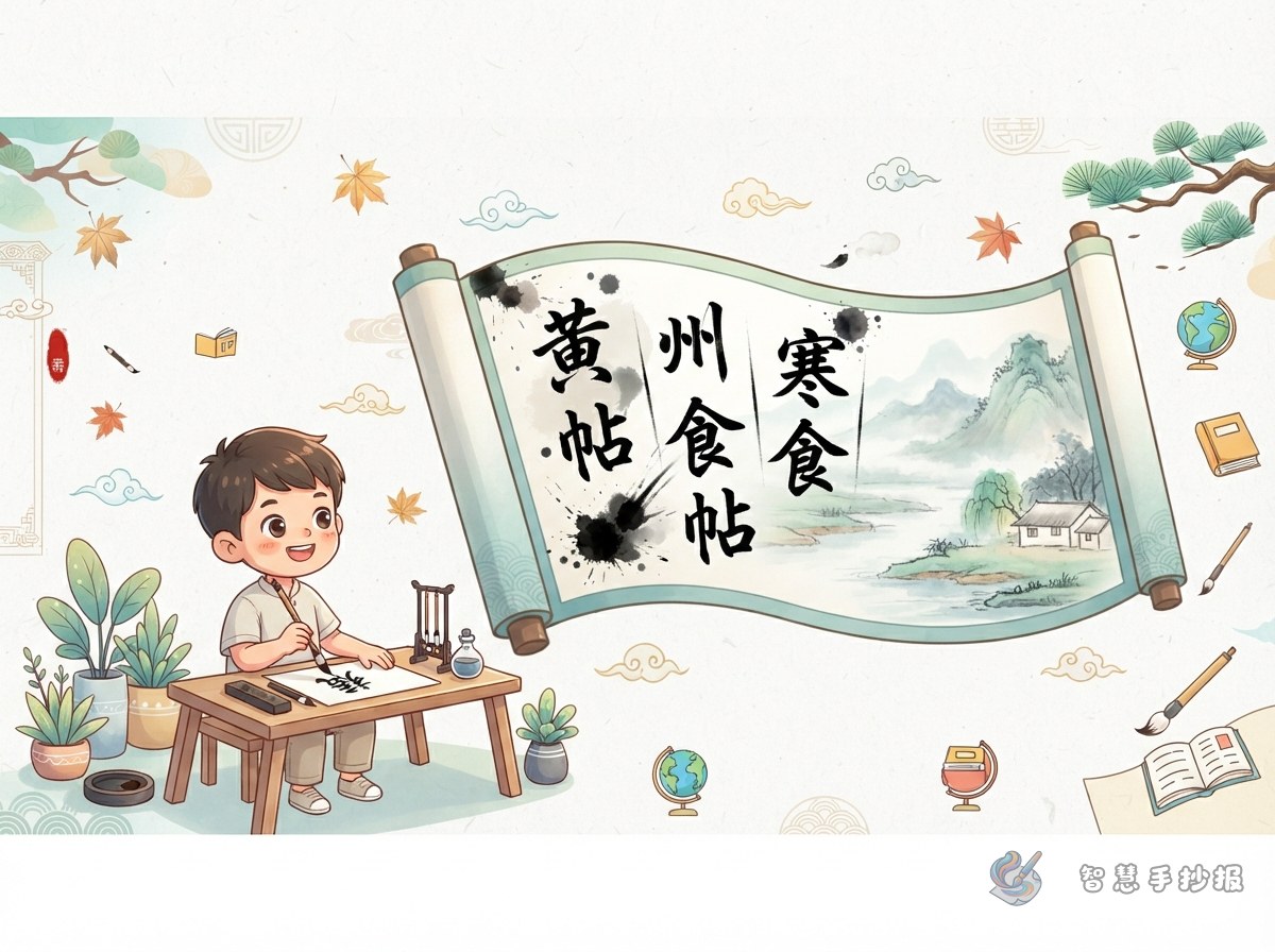 How Can a Su Shi Cold Food Observance Handwritten Newspaper Show Brushwork and Emotion? - Poster topic cover image