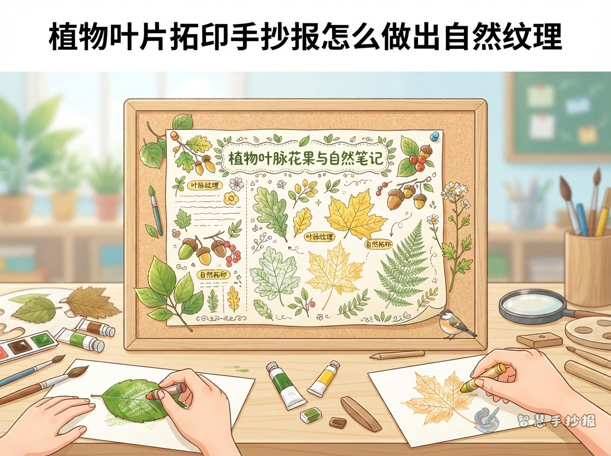 How to Make a Plant Leaf Rubbing Poster with Natural Texture - Poster topic cover image