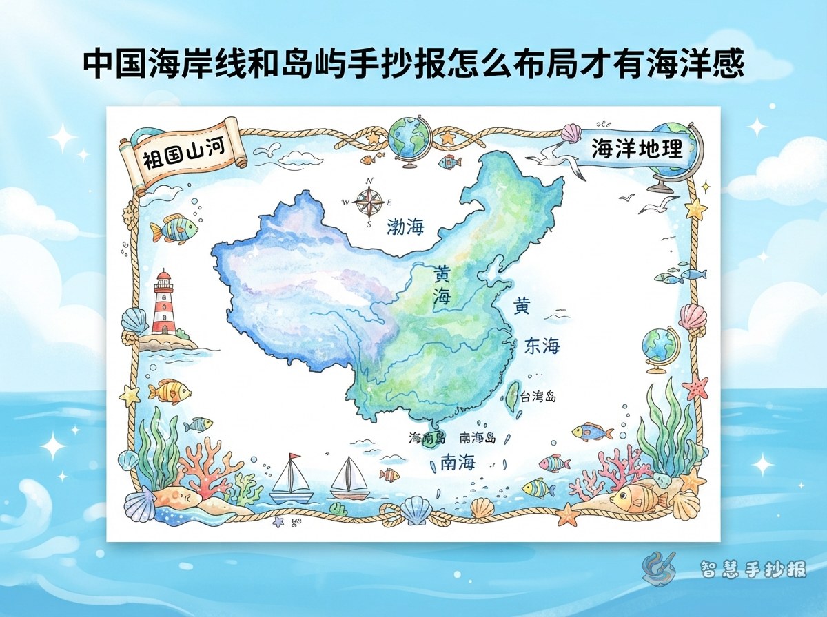 How to Design a China Coastline and Islands Handwritten Newspaper - Poster topic cover image