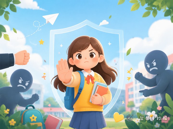 遇到校园欺凌怎么办手抄报内容怎么写 - 防校园欺凌自我保护手抄报手抄报封面