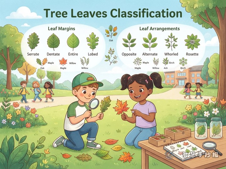 How Can You Classify Leaves by Their Margins and Arrangement? - Preview of Leaf Specimens and Plant Classification Handwritten Newspaper series