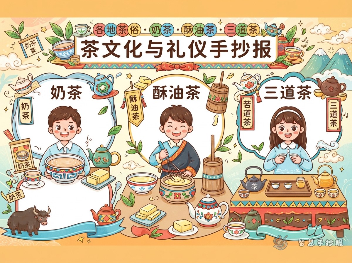 Regional Tea Customs Handwritten Newspaper: What to Write and How to Lay It Out - Poster topic cover image