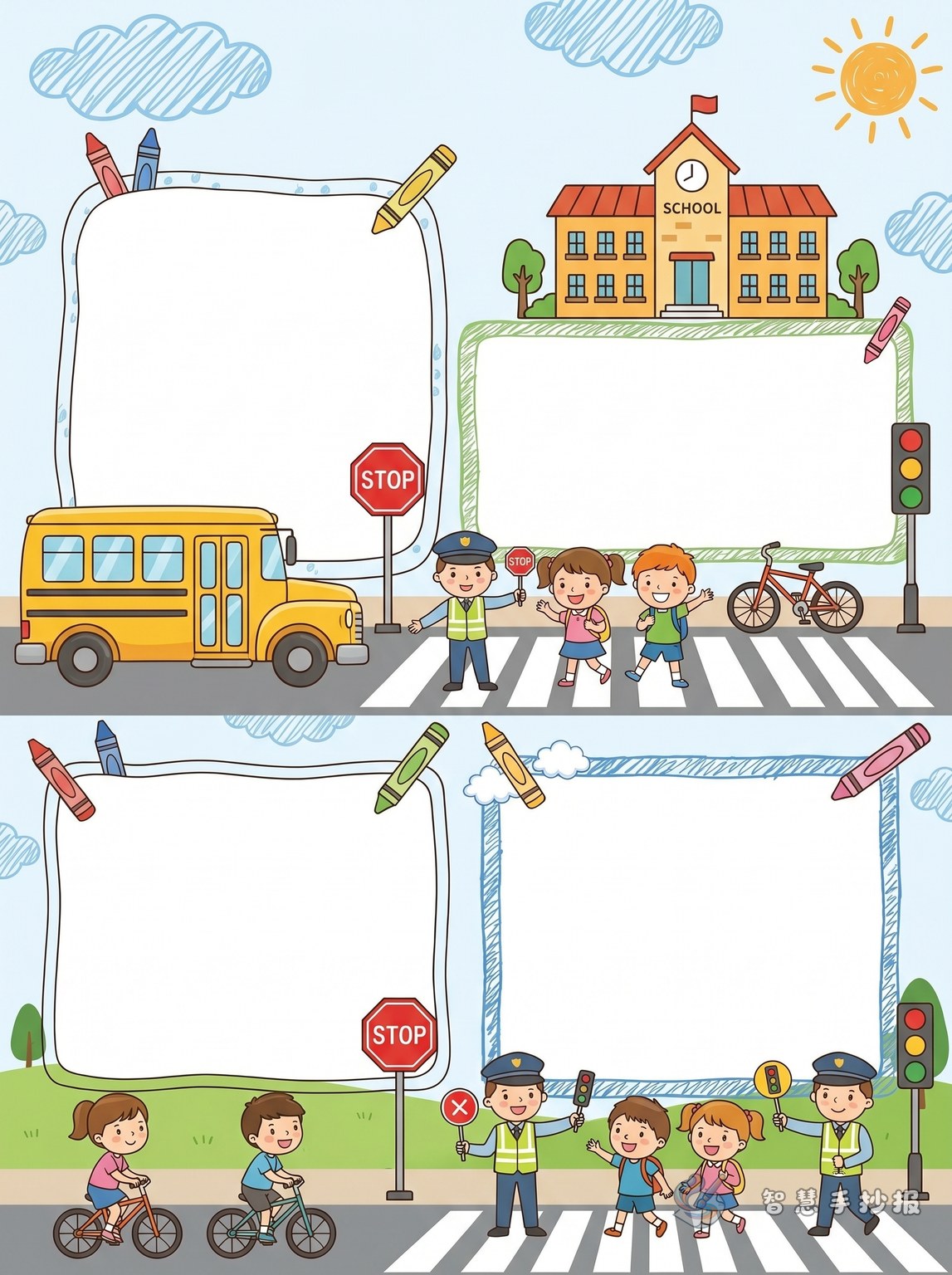 How to Make a Traffic Safety Handwritten Newspaper for Students - Poster topic cover image