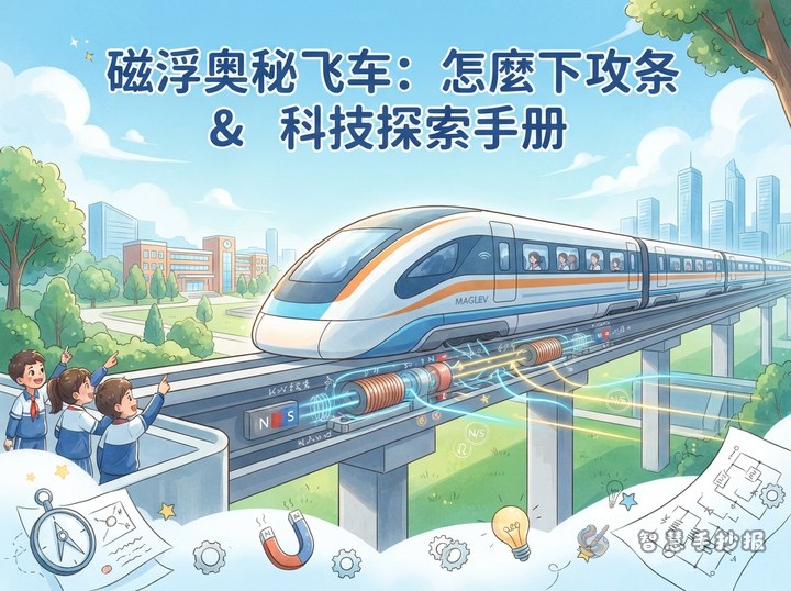 磁悬浮列车怎样悬浮？科技探索手抄报这样做 - 相关内容封面