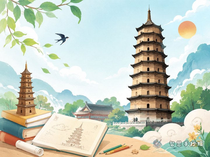 What should I include in a Chinese ancient pagoda handwritten newspaper to get a better score? - Related topic thumbnail