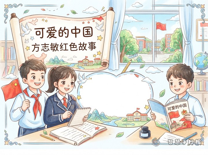 方志敏《可爱的中国》手抄报内容和版面怎么安排 - 相关内容封面