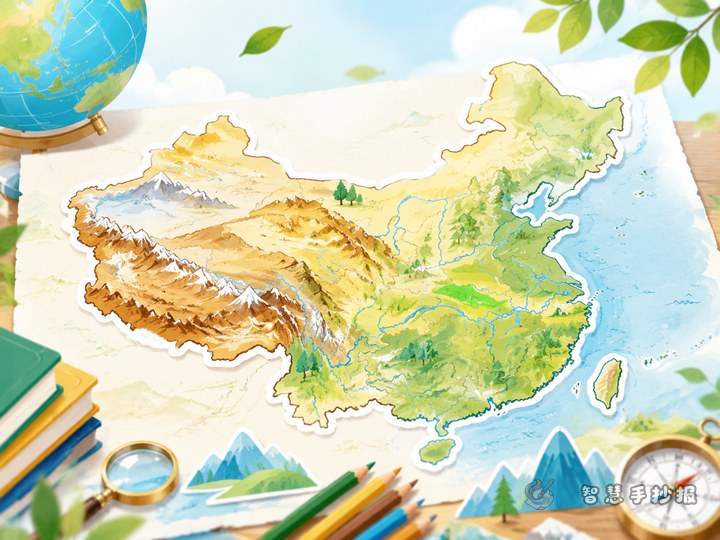 中国地形图手抄报怎么设计更直观 - 相关内容封面