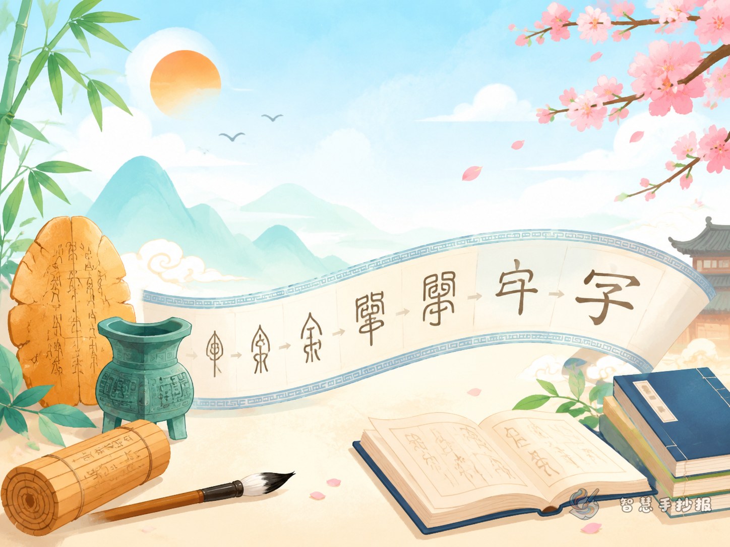 What Can I Write in a Handwritten Newspaper About the Evolution of Chinese Characters? - Poster topic cover image
