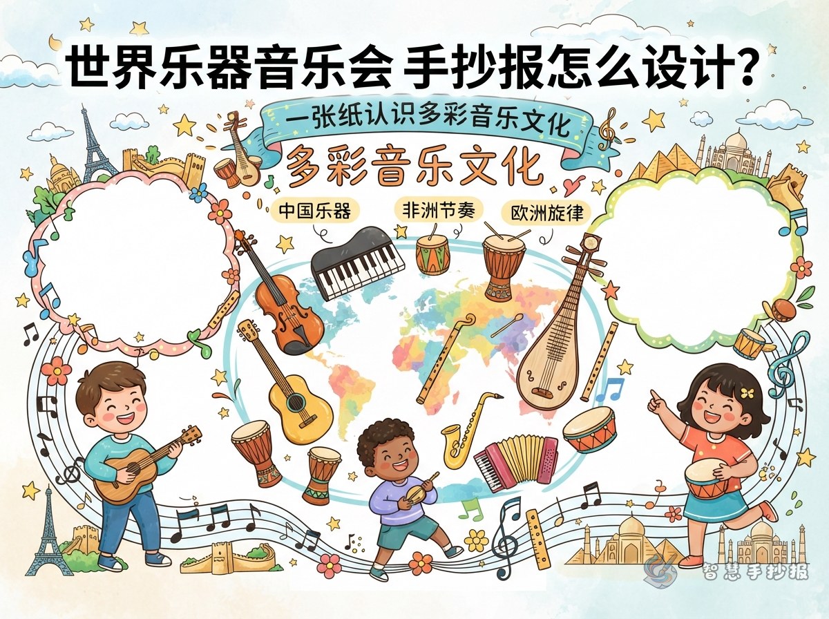 How to Design a World Instrument Concert Handwritten Newspaper? - Poster topic cover image