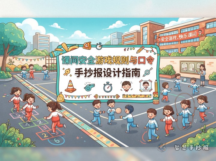 Recess Safety Game Rules and Chants Handwritten Newspaper: Layout Ideas - Sketch Topic Cover