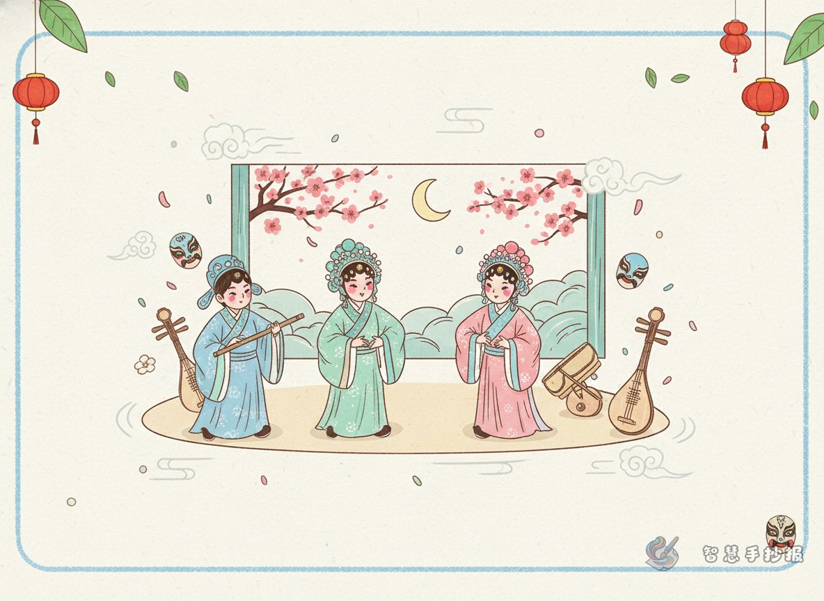 What to Write in a Yue Opera Culture Handwritten Newspaper - Poster topic cover image