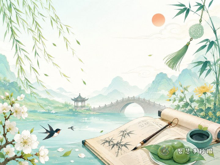 清明节诗词手抄报怎么排版更有古风感 - 相关内容封面