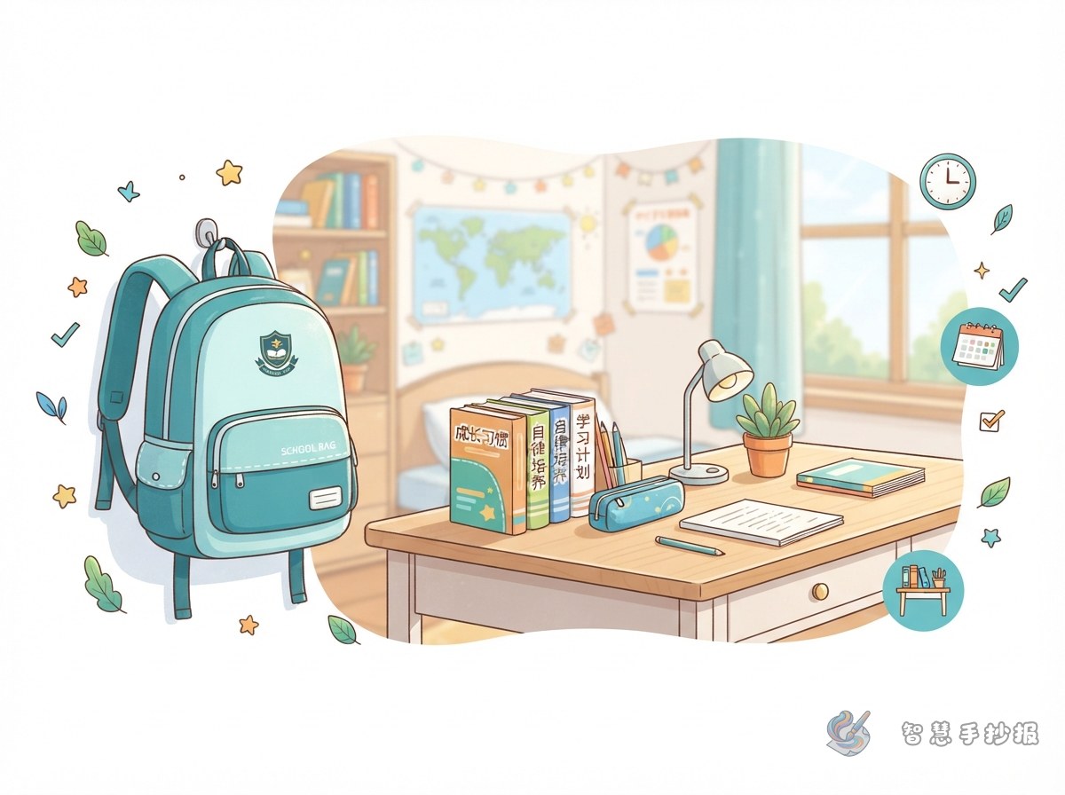 How to Make a Handwritten Newspaper About Organizing Your Backpack and Desk - Poster topic cover image