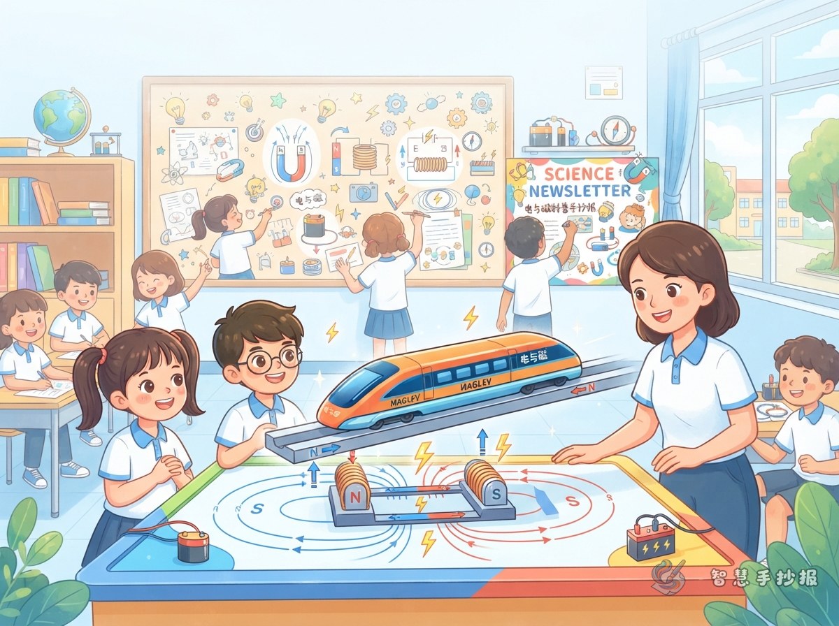 Why Do Maglev Trains Float? Make an Electricity and Magnetism Handout - Poster topic cover image