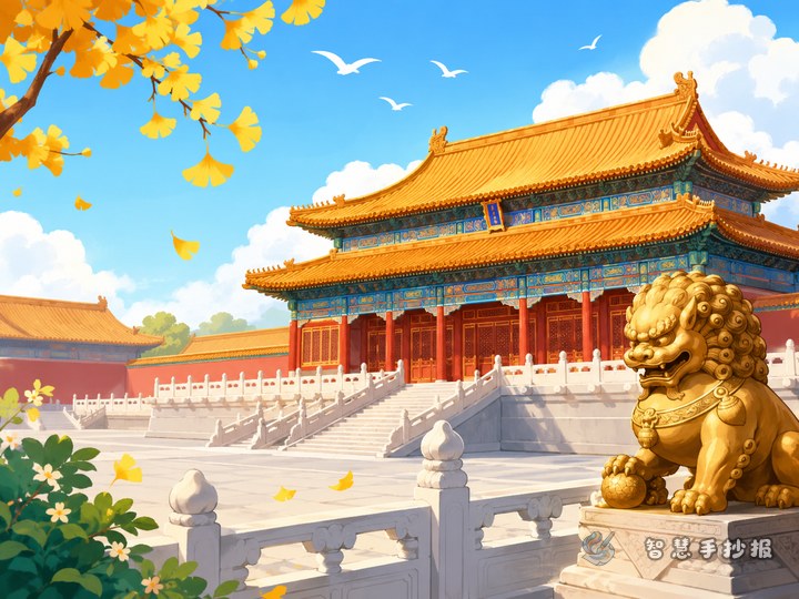 What should I include in a Forbidden City handwritten newspaper to get a better score? - Poster line art preview