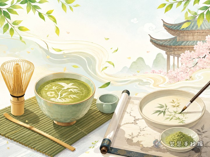 茶百戏手抄报可以写什么？从宋代点茶到茶汤作画这样设计 - 相关内容封面