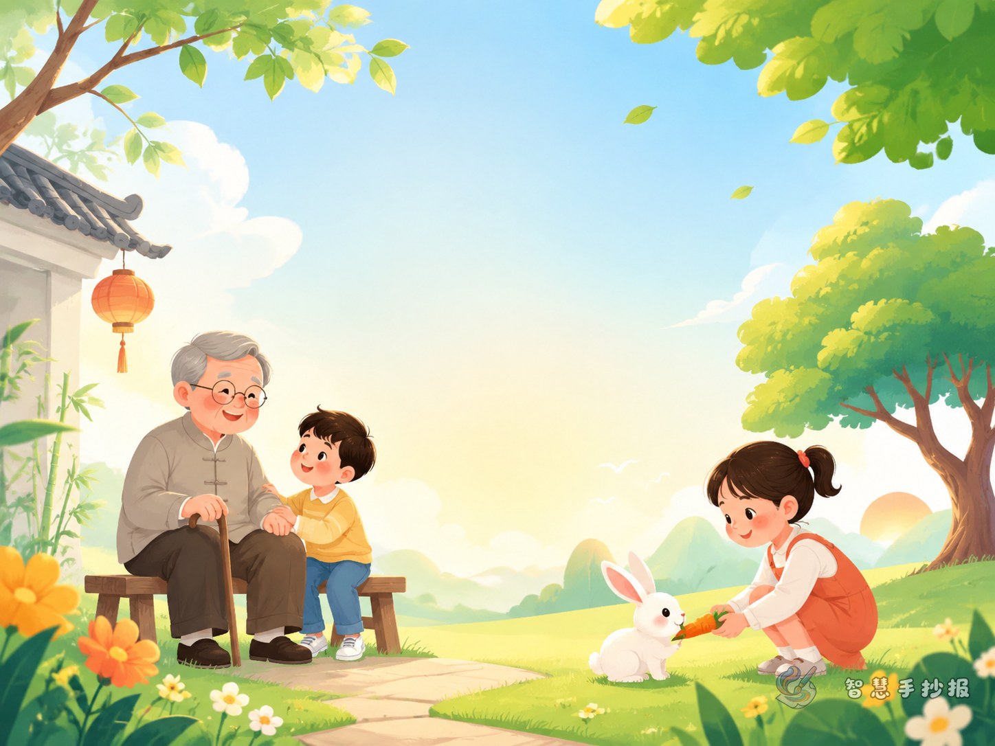 What sections can I use for a family values poster about respecting elders and caring for children? - Poster topic cover image