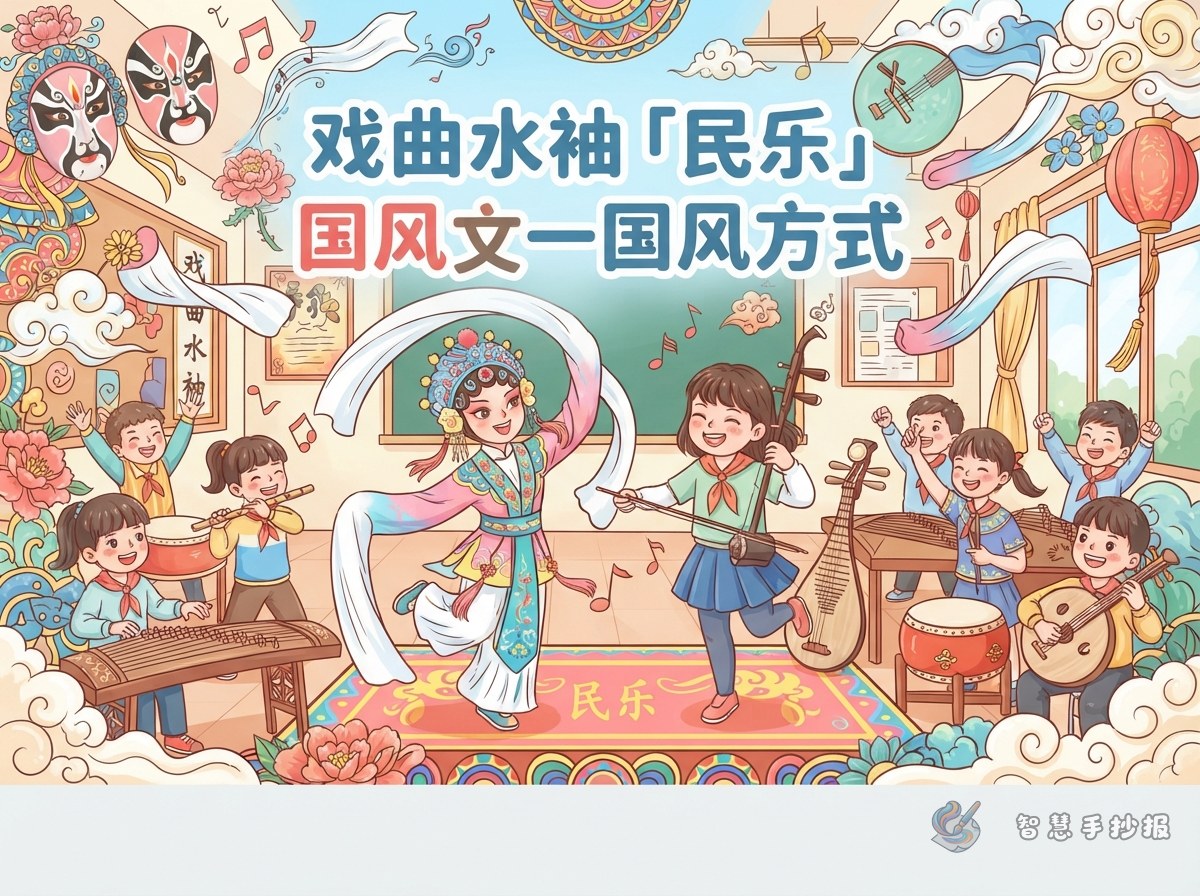 How Can You Combine Opera Sleeves and Chinese Folk Music in a Handwritten Newspaper? - Poster topic cover image
