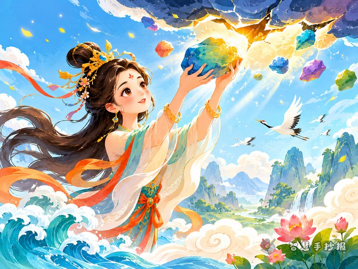女娲补天手抄报写什么内容更精彩？ - 相关内容封面