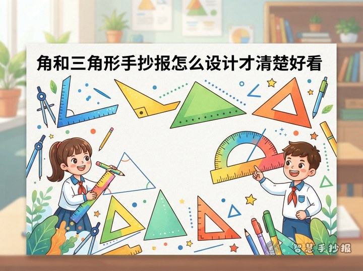 角和三角形手抄报怎么设计才清楚好看 - 相关内容封面