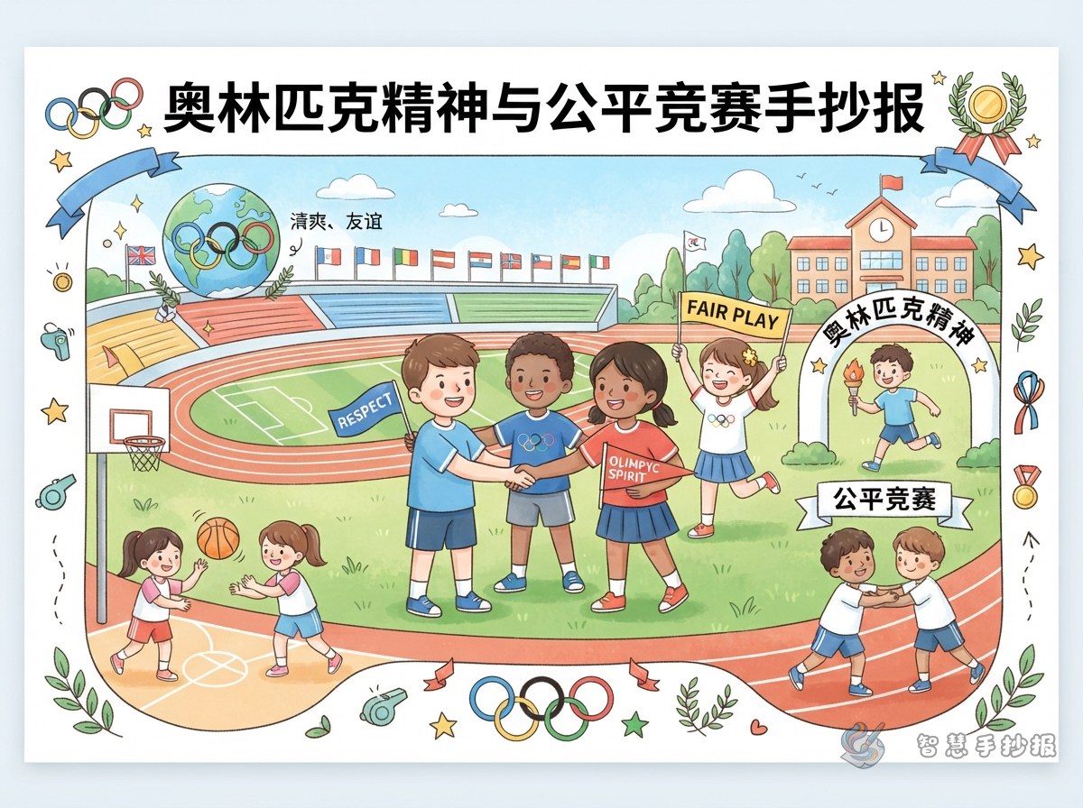 How to Make a Fair-Play Handwritten Newspaper About Olympic Respect - Poster topic cover image