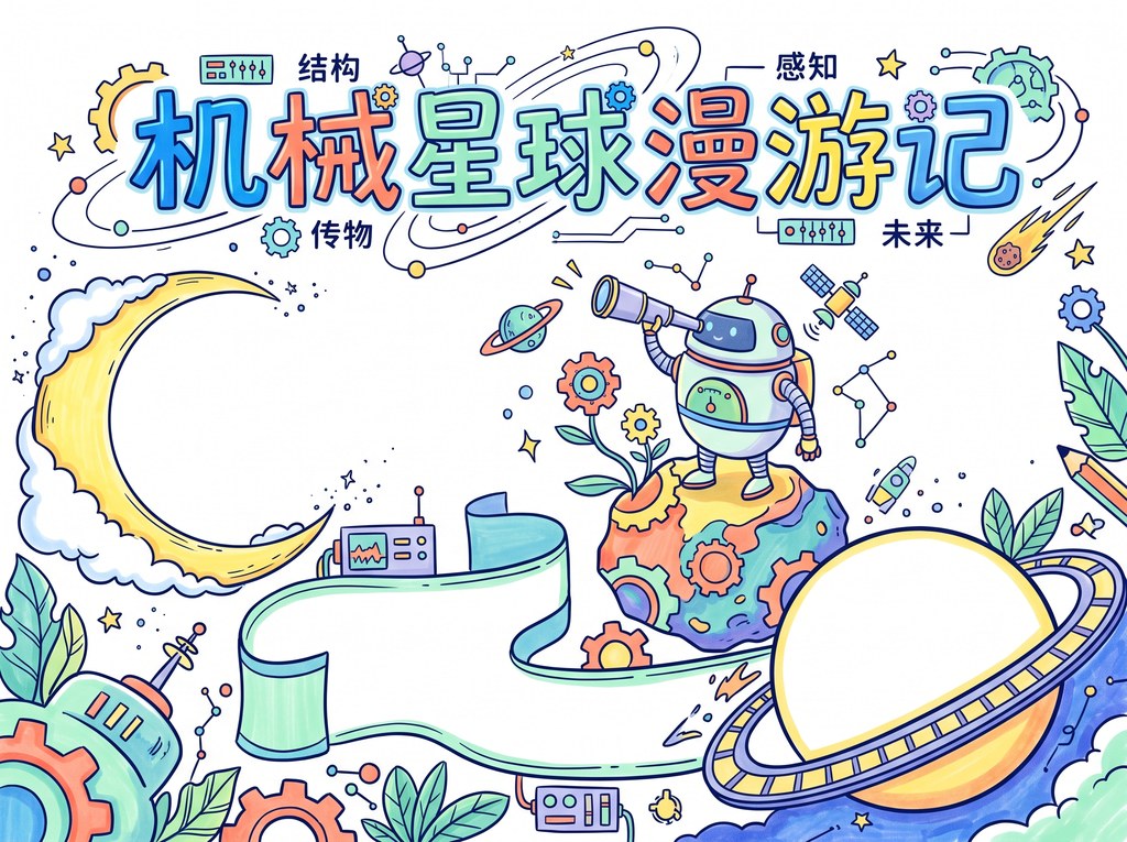 智慧手抄报 AI 生成线稿作品预览 2