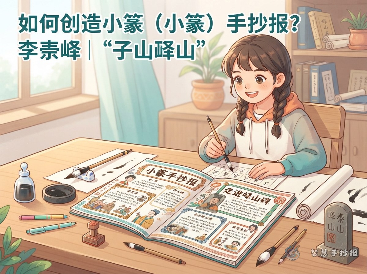 How to Make a Small Seal Script Handwritten Newspaper: A Yishan Stele Example - Poster topic cover image