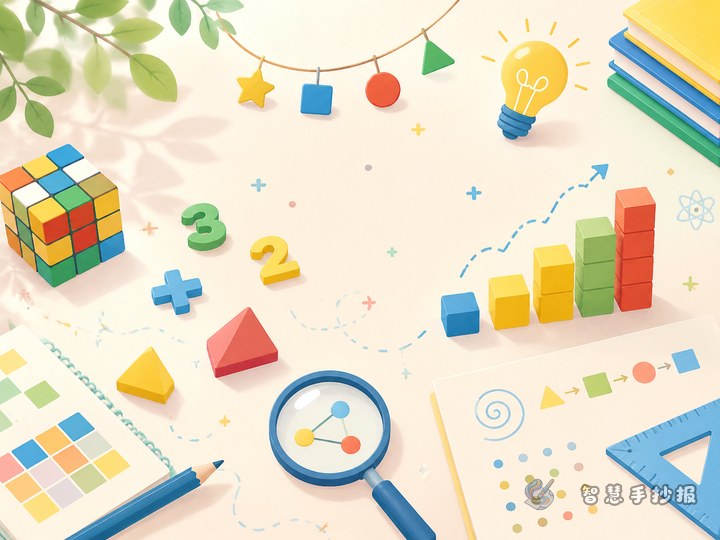数学规律主题手抄报怎么设计得有趣又有思维感？ - 数学思维趣味数学手抄报系列作品预览