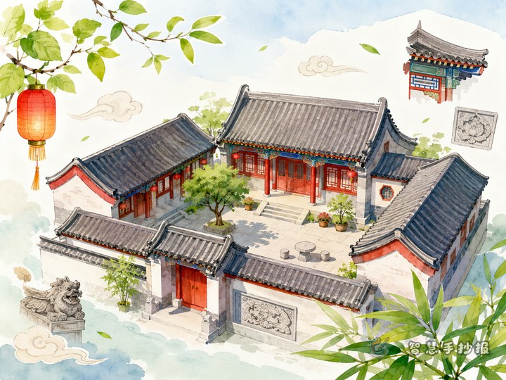 写北京四合院手抄报时，哪些内容最能体现传统建筑韵味 - 相关内容封面