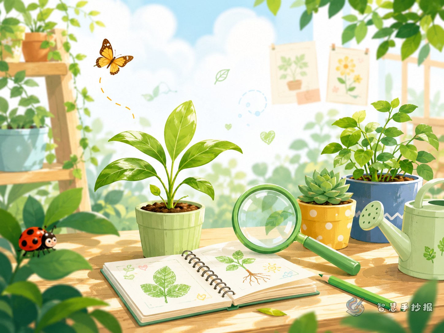 How to Make a Simple and Nice Campus Plant Corner Observation Newspaper for First Graders - Poster topic cover image