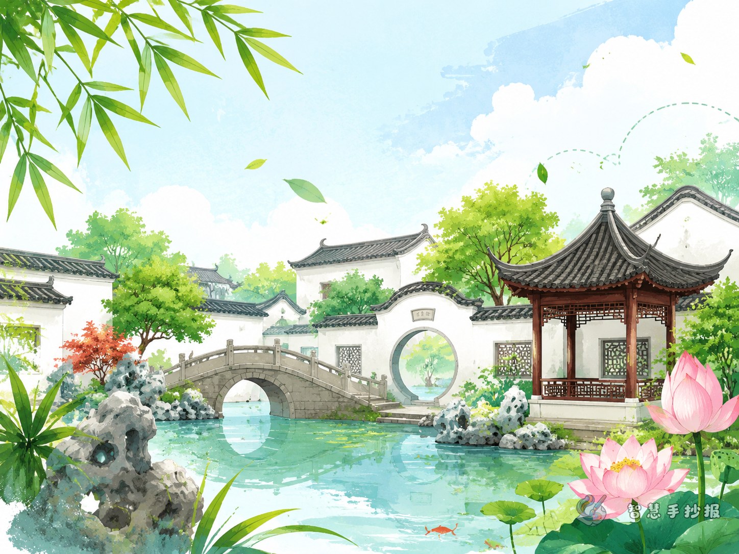 苏州园林手抄报怎么做内容更出彩 - 智慧手抄报专题封面图
