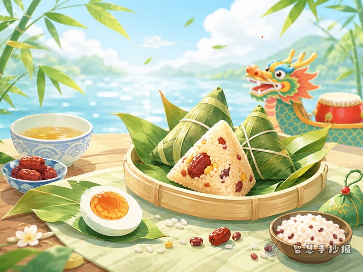 What Should I Write in a Dragon Boat Festival Food Handwritten Newspaper? - Poster line art preview