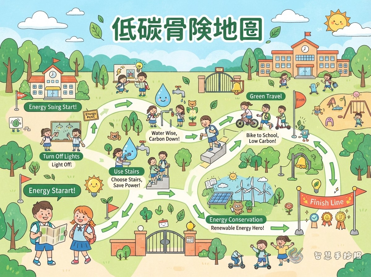 How to Draw a Campus Energy-Saving Challenge Map - Poster topic cover image