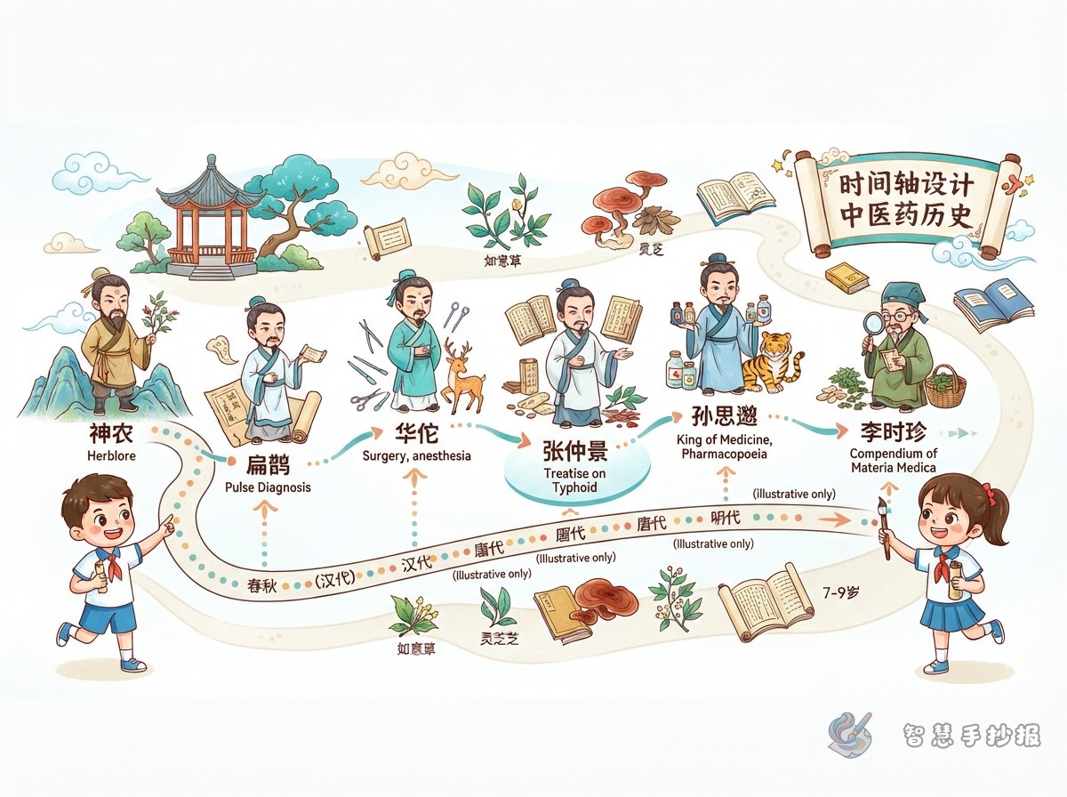 How to Lay Out a Chinese Ancient Physicians Poster with a Timeline - Poster topic cover image