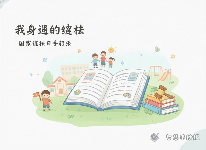 &ldquo;我身边的宪法&rdquo;怎么写进国家宪法日手抄报 - 手抄报专题封面