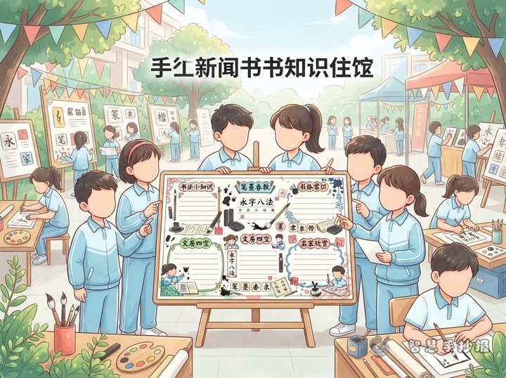 校园艺术节书画展手抄报书法小知识栏目写什么好 - 相关内容封面