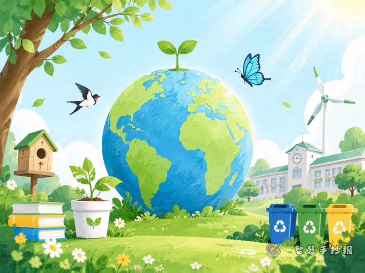 世界地球日生态保护手抄报怎么突出校园小生态？ - 相关内容封面